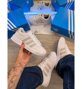 Adidas Grand Court Marrom e Bege