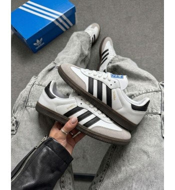 Adidas Samba Premium Branco Marrom e Bege