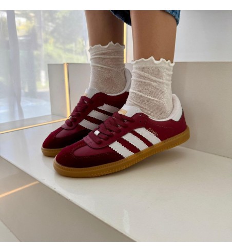 Adidas Samba Tradicional Vinho e Branco