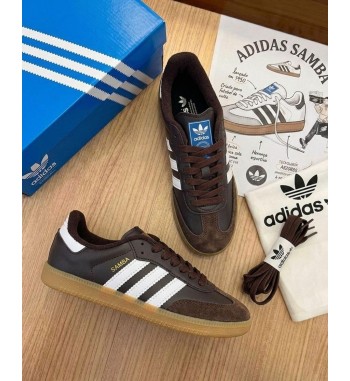 Adidas Samba Tradicional Marrom e Branco