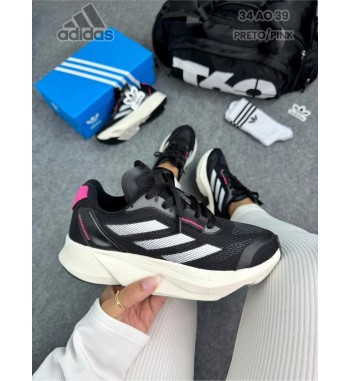 Adidas Duramo Speed Preto, Rosa e Branco