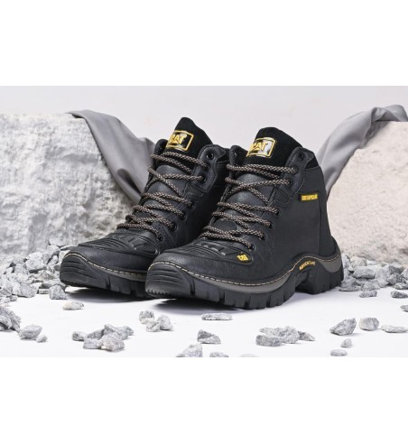 Bota Caterpillar Amarelo e Preta