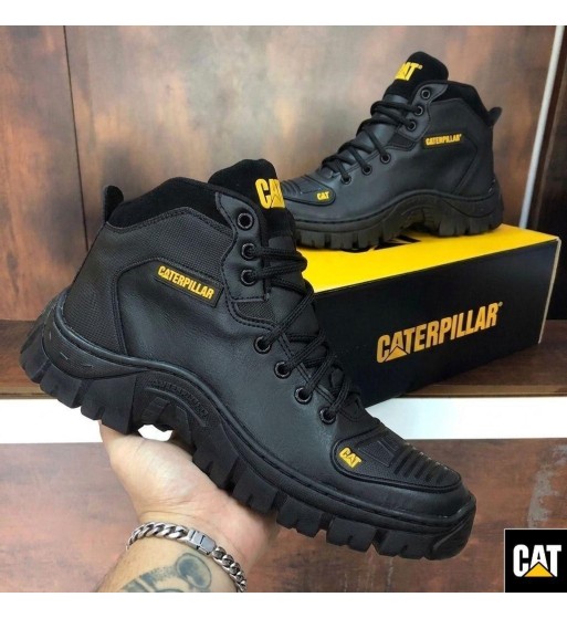 Bota Caterpillar Amarelo e Preta