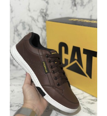 Sapatenis Caterpillar Branco e Marrom