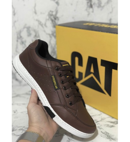 Sapatenis Caterpillar Branco e Marrom