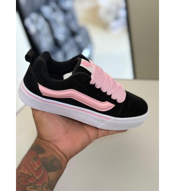 Vans KNU tradicional Preto e Rosa
