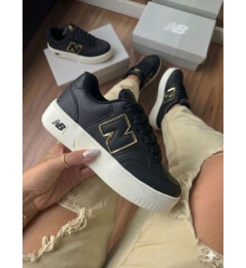 New Balance Plataforma Preto e Branco