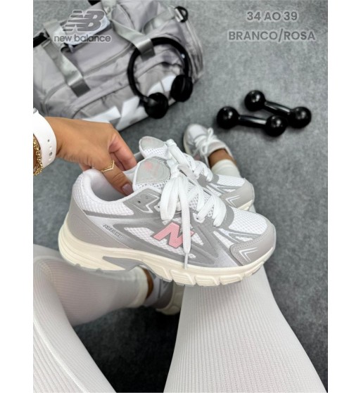 New Balance Running Cinza e Rosa