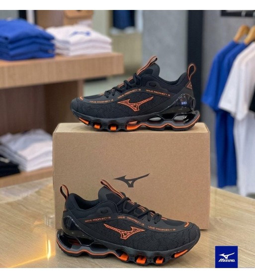 Mizuno Wave Prophecy Preto e Laranja