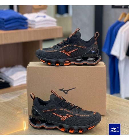 Mizuno Wave Prophecy Preto e Laranja