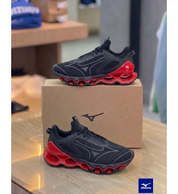 Mizuno Wave Preto e Vermelho