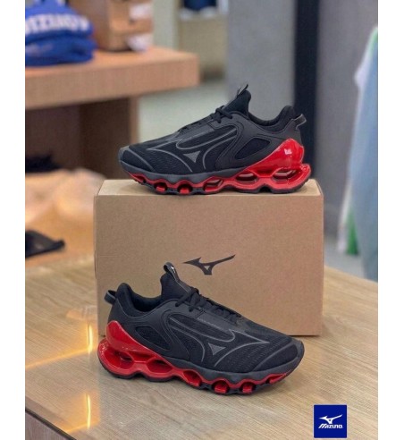 Mizuno Wave Preto e Vermelho