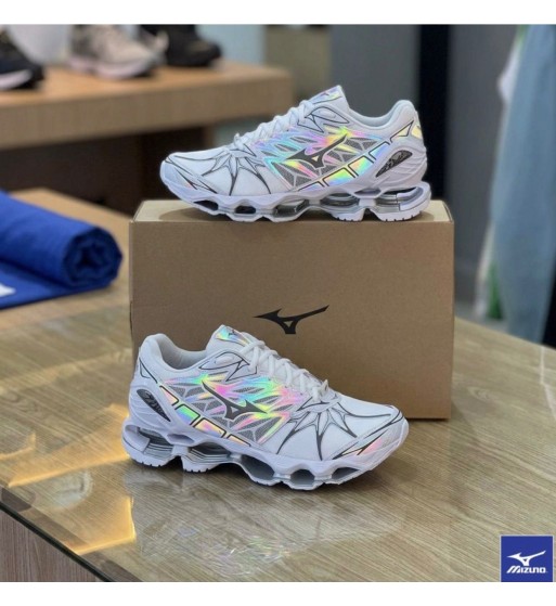 Mizuno Wave Cinza e Colorido