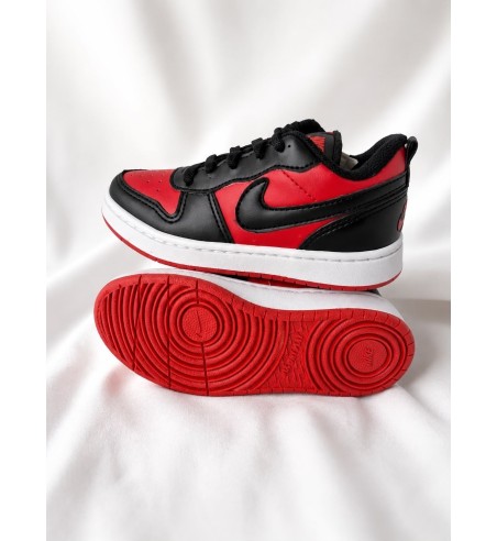 Nike Dunk Infantil Preto, Vermelho e Branco