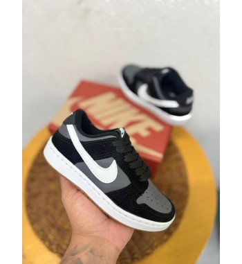 Nike Dunk Infantil Preto, Cinza e Branco