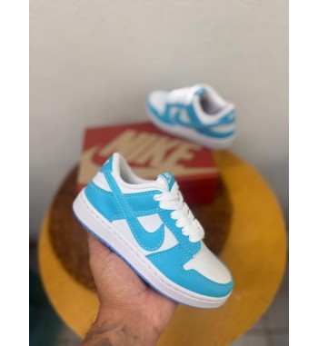 Nike Dunk Infantil Azul e Branco