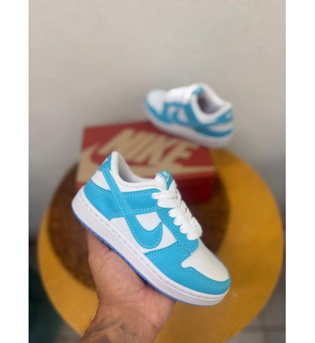 Nike Dunk Infantil Azul e Branco