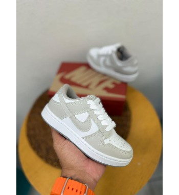 Nike Dunk Infantil Bege e Branco