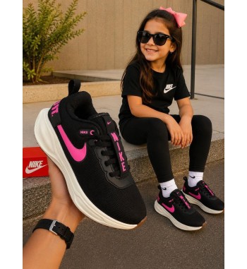 Nike Zoom Infantil Branco Preto e Rosa