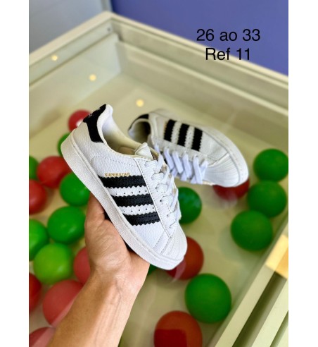 Tênis Adidas Infantil Bege e Preto