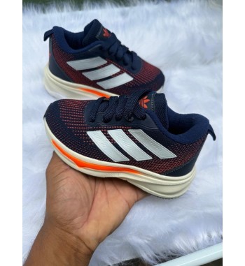Tênis Adidas Infantil Laranja e Azul