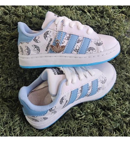 Tênis Adidas Infantil Azul e Rosa