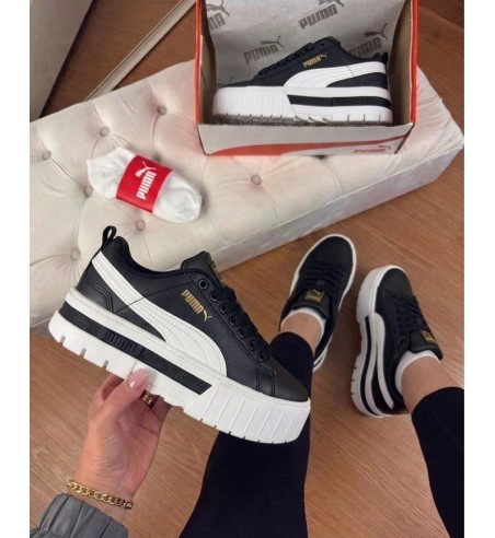 Tênis Puma Mayze Tratorado Branco e Preto