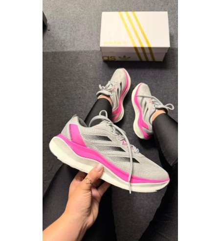 Adidas Boston Cinza e Rosa